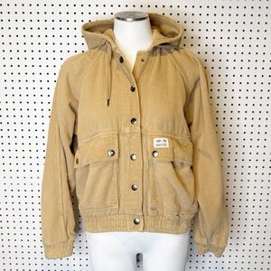 BDG Urban Outfitters | Rowen Corduroy Jacket, Tan, Hooded, Boxy Fit Sz. S